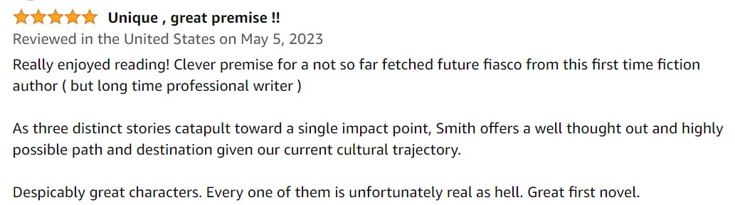 dUgtheShip's tweet photo. "Despicably great characters. Every one of them is unfortunately real as hell. Great first novel."
#Unreality #UnrealityNovel #NoNetsLetGo
Get your copy now!
https://t.co/zL5GNZlr1e https://t.co/NB8mQ7szVQ