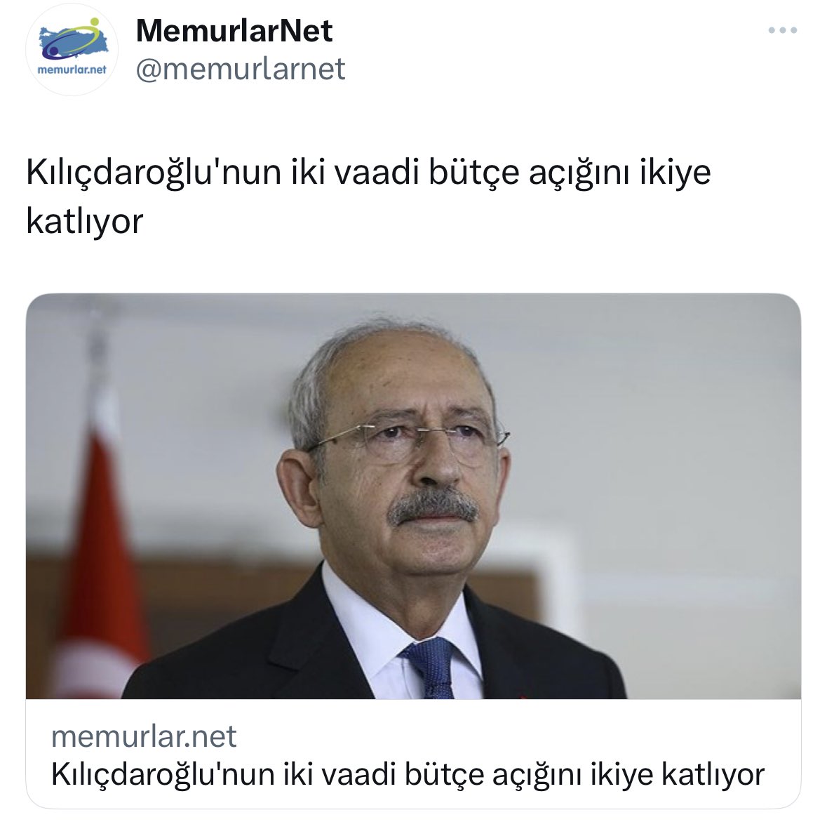 Kemal Kılıçdaroğlu'nun memur maaşlarına zam sözünü memurlarnet böyle haberleştirdi.