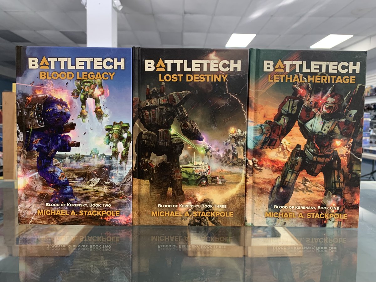 Dream_Wizards's tweet photo. The Battletech novels for the Blood of Kerensky trilogy and a Army Painter Battletech paint starter is now in stock at Dream Wizards. #battletech https://t.co/XVS3kDtcGH
