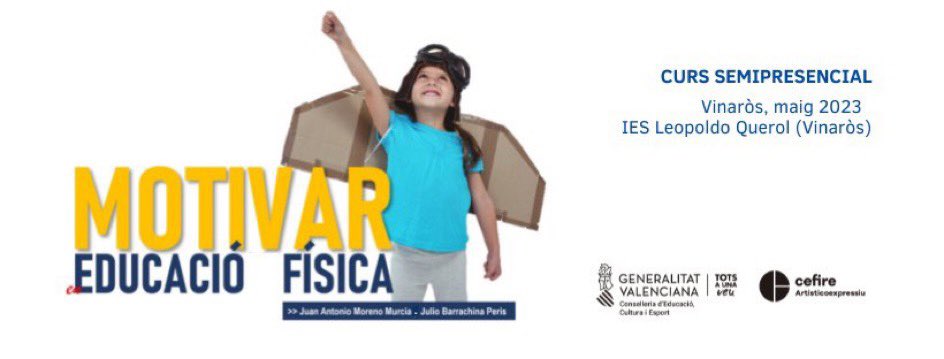 Arranca a Vinaròs la formació del <a href="/CEFIREambitAE/">Àmbit Artisticoexpressiu</a>, 'Motivar en Educació Física', amb dos ponents 🔝: <a href="/juliobarrachina/">juliobarrachina</a> i <a href="/Morenomurcia/">Juan Antonio Moreno</a> 

Identificar i aplicar l’estil amb suport a l’autonomia com a garantia per a promoure la motivació de qualitat.

#edufis #competències #EF