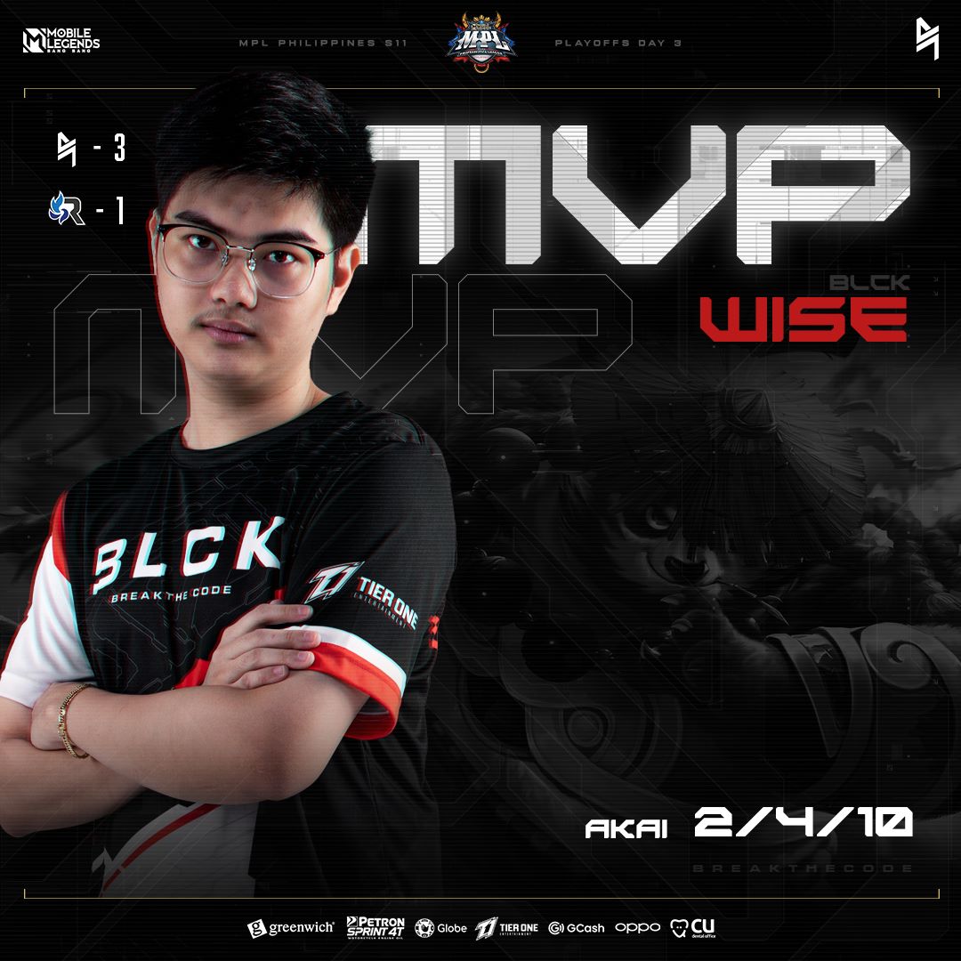 BLACKLISTINTL's tweet photo. King Wise showing once again why he's a top-tier jungler 👑

#BreakTheCode | #MPLPH https://t.co/DbaQ3NpOkj
