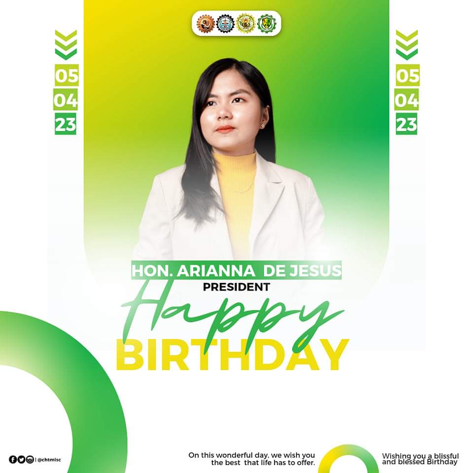 ChtmLsc's tweet photo. [𝗛𝗔𝗣𝗣𝗬 𝗕𝗜𝗥𝗧𝗛𝗗𝗔𝗬, 𝗣𝗥𝗘𝗦𝗜𝗗𝗘𝗡𝗧 𝗔𝗥𝗜𝗔��𝗡𝗔]

Happy birthday to our Student Government President, Hon. Arianna De Jesus! 💚🎉

#CHTMLSC2334
#pROARactiveTigers
#CHTMROARforExcellence https://t.co/lGbVeAh4CL