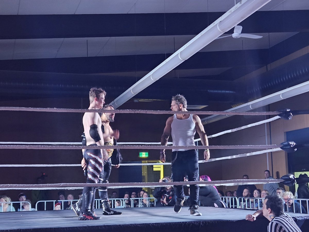 AdrenalinePW's tweet photo. Earlier tonight
@theadambrooksy made his appearance and said he will go through every member of #ConflictAxiom for a shot at the APW Legacy Openweight Championship
#APWBattle2 https://t.co/crno0W5YLQ