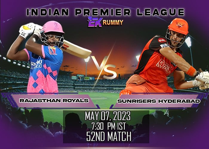 ekrummy_money's tweet photo. RR 🆚 SRH __ Rajasthan Royals were in a really strong position until their last five games where their season has gone downhill. However, Sunrisers Hyderabad have been poor all season and are very beatable.
#EKRummy #IPL2023 #SunrisersHyderabad #RajasthanRoyals #match52 https://t.co/7KUf0dbVtl