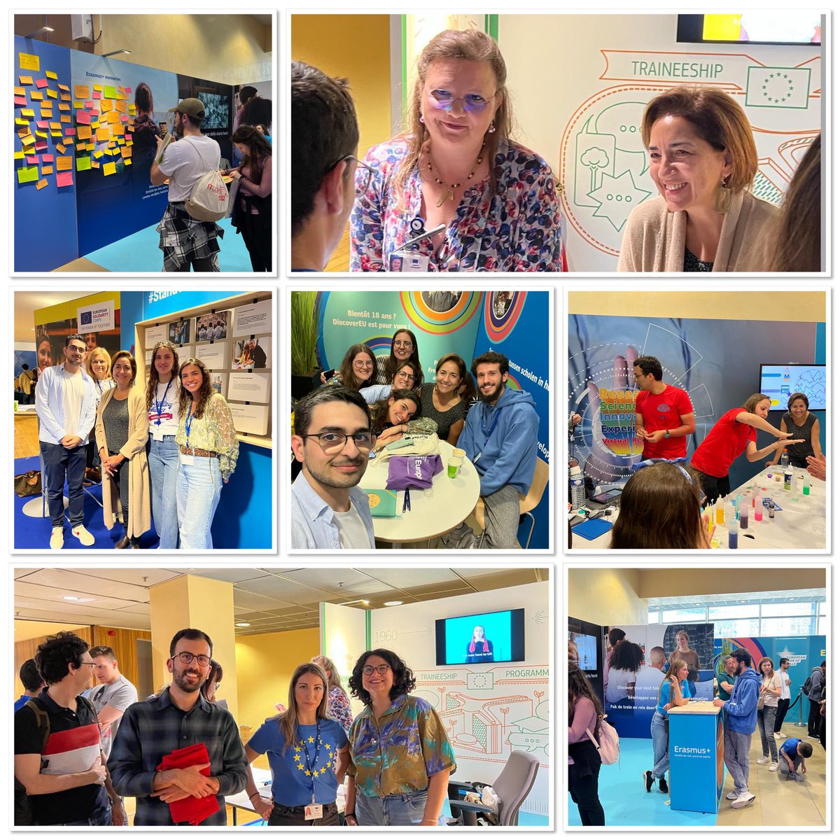 ChristophidouEU's tweet photo. For the citizens every day &amp; also today, the fabulous #DGEAC team is welcoming the many young visitors who came to find out what 🇪🇺 can do for them 👩🏻‍🔬 🧪 👭👬🚆 https://t.co/q3xKgpfKTi