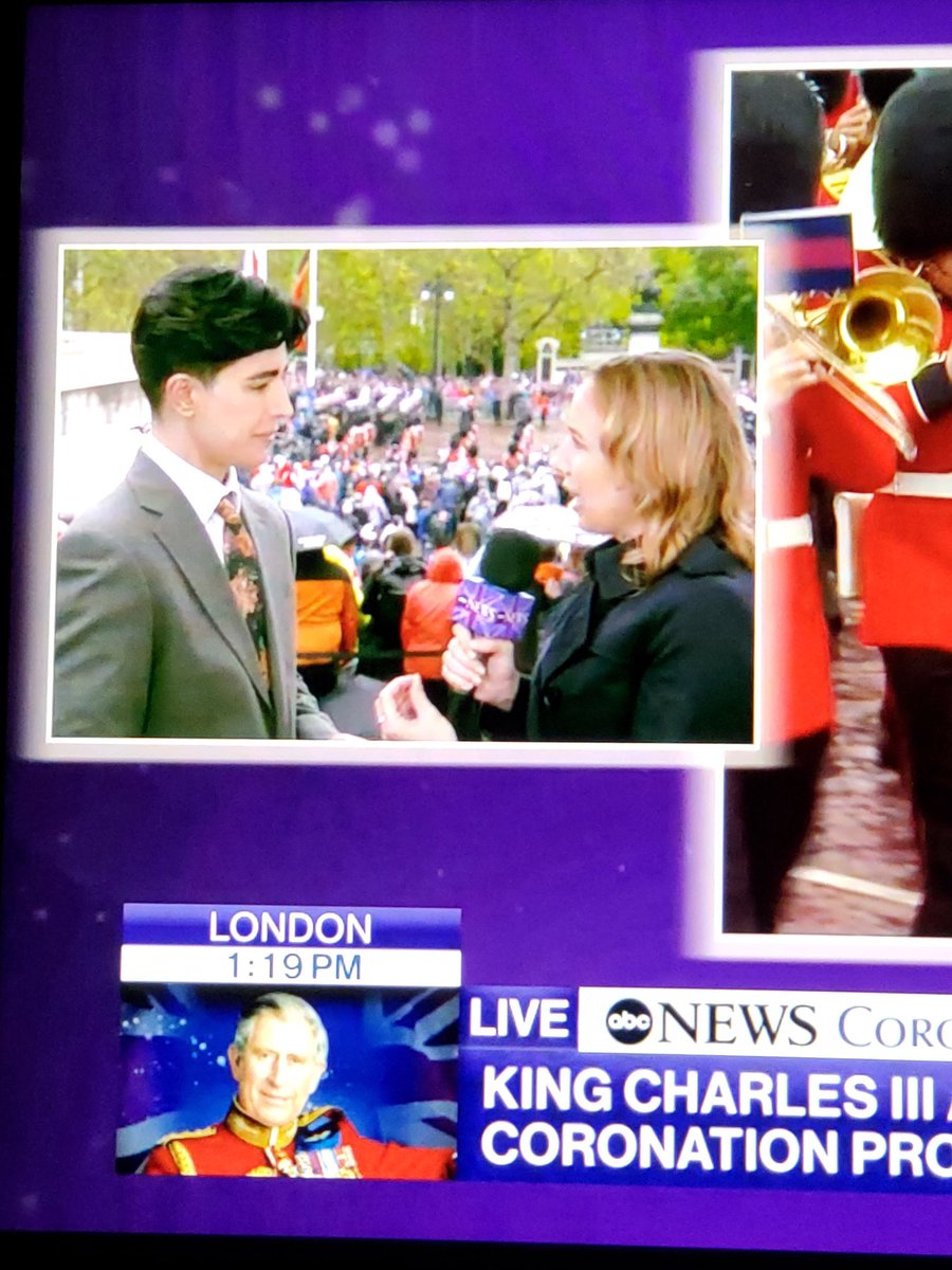 AngelShaman's tweet photo. What a surprise to see someone I've been following for many years here on Twitter, reporting at King Charles coronation. Congrats @scobie https://t.co/XsYf1i5w0C