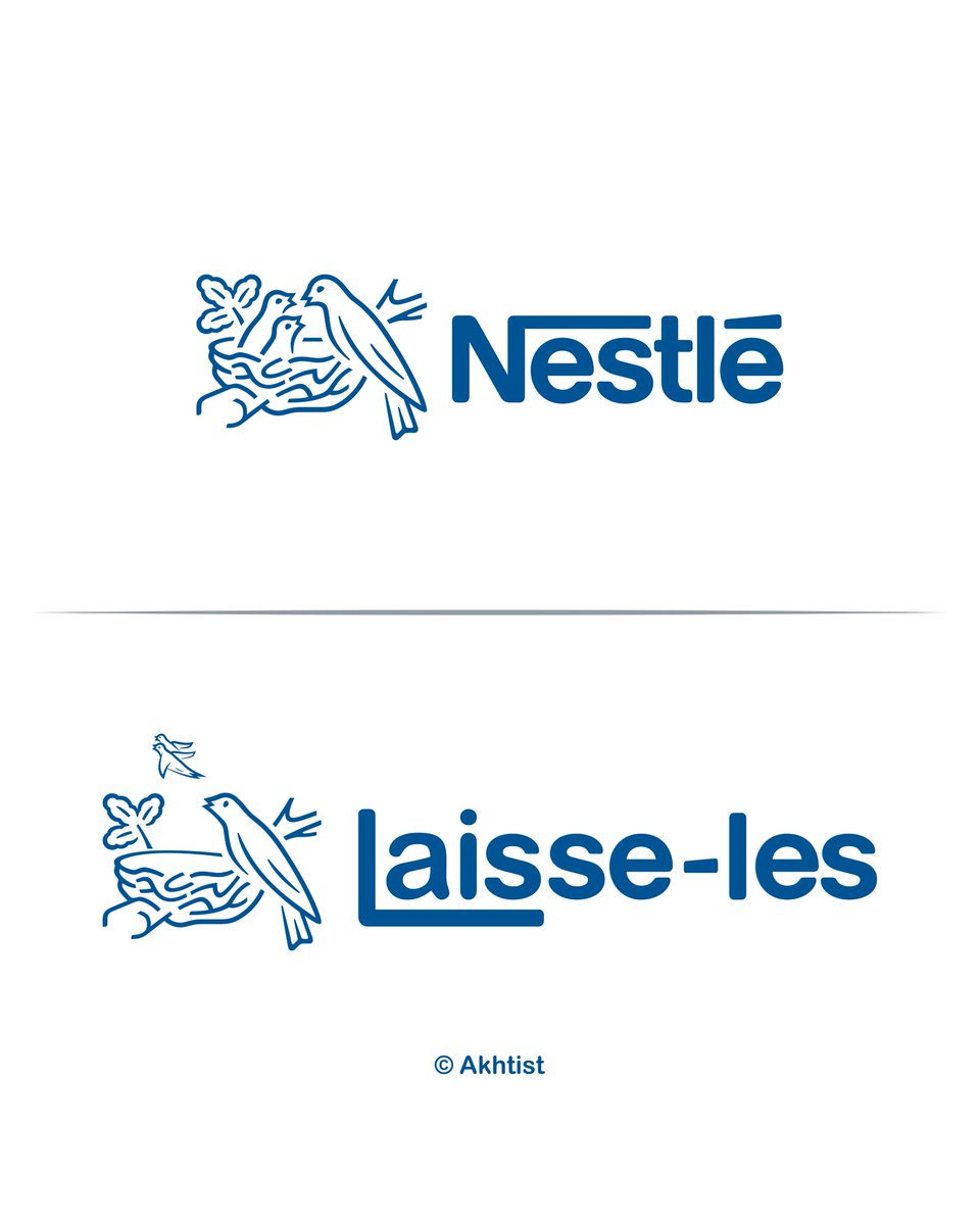 AkhtistDesign's tweet photo. 🕊 Mes concepts les nourrissent comme NESTLÉ. Plus d'une idée volée mais LAISSE-LES... 😒
👇 Cliquez pour voir le avant / après
👋 Cc @Nestle
🎨 Made with @Adobe Illustrator
🦋 © Akhtist / La Papillonnerie
#Logo #Logobusting #Akhtist #PapillonCréatif #GraphicDesigner #Nestle https://t.co/2een2X0DZD