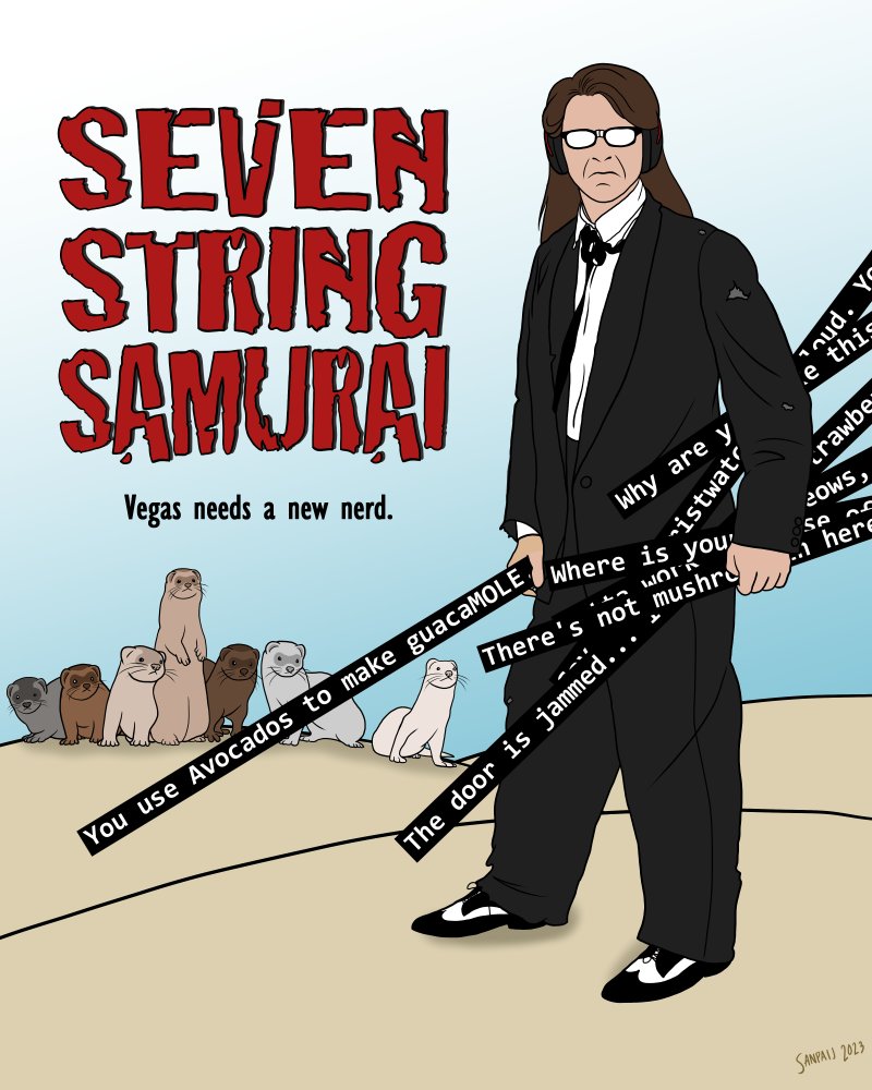 sanpaij's tweet photo. Vegas needs a new nerd. #sixstringsamurai @PirateSoftware https://t.co/fCh4RbrII3