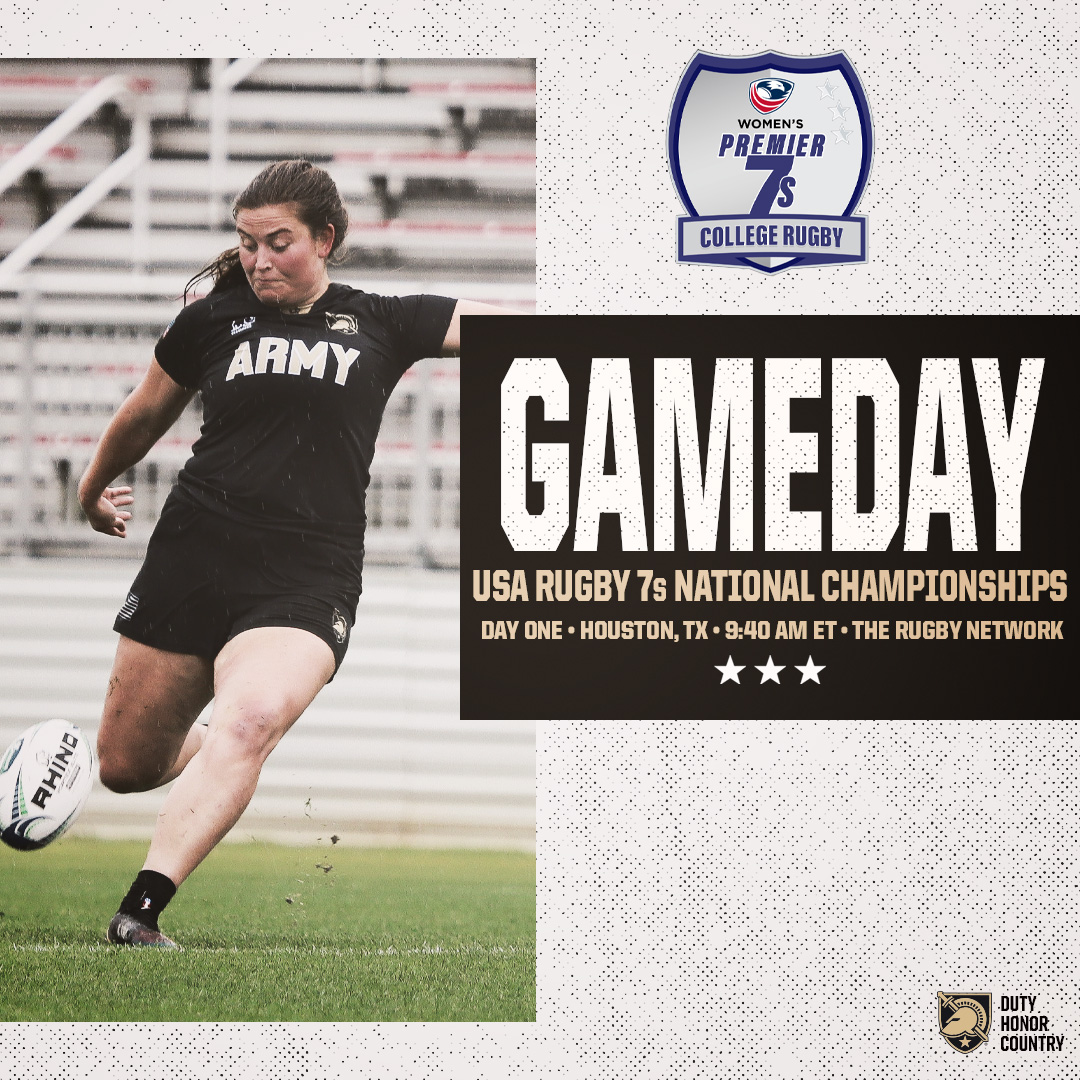 ArmyWP_WRugby's tweet photo. Day one of the USA Rugby 7s Collegiate Championships 😤

📍 Houston, TX
📺 https://t.co/zKQoYlSn0U

Our pool play schedule⤵️
vs. CRAA Selects - 9:40 AM ET
vs. Davenport - 12:30 PM ET
vs. Life - 3:20 PM ET

#GoArmy https://t.co/GGfZpSddMI