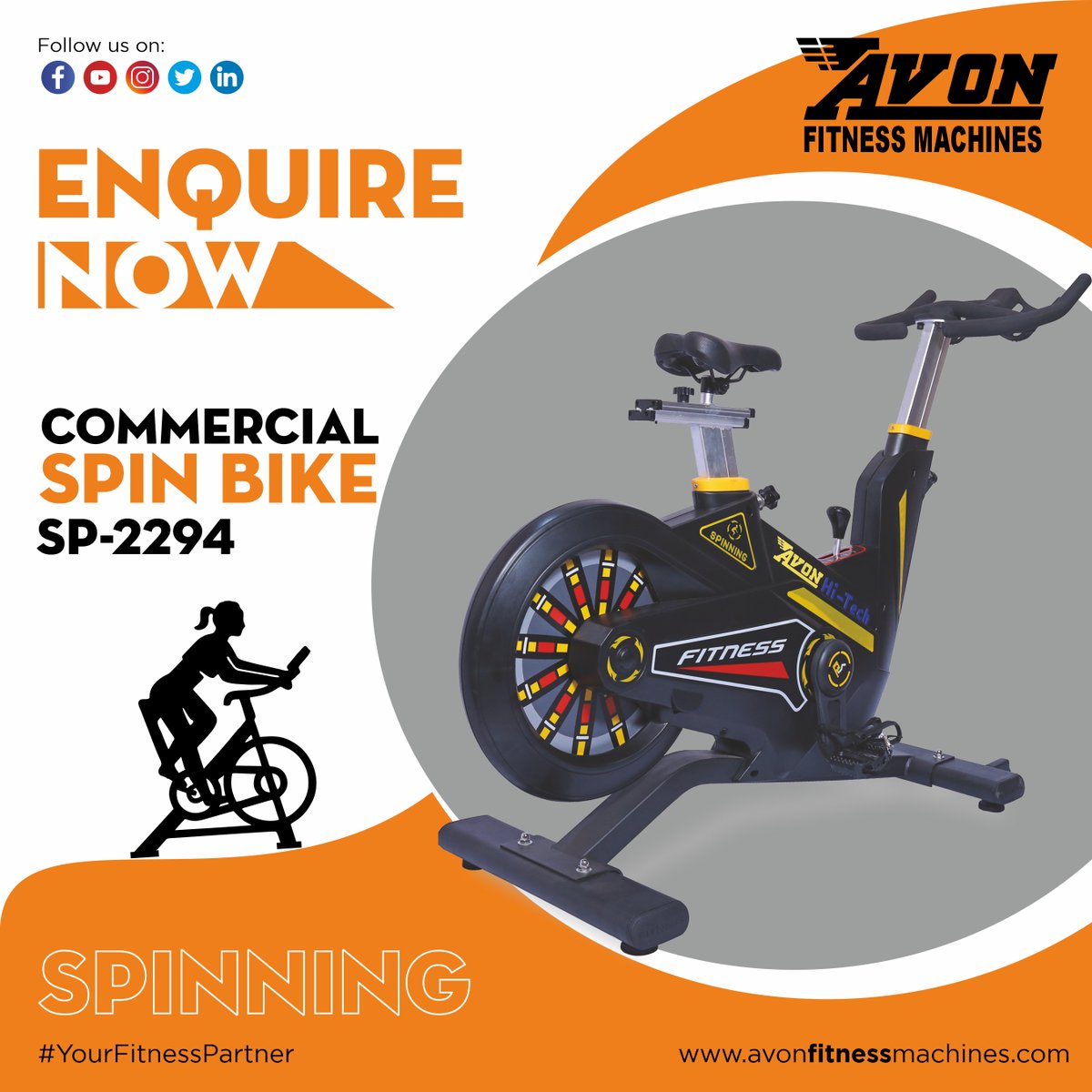 avon_fitness's tweet photo. Befriend your passion for fitness and push yourself to have a fit life with Spin Bike.
.
#YourFitnesssPartner #Spinbike #spin #excercising #bestspinbikes #crosstrainerworkout #workoutmotivation #workoutspecialist #workoutroutine #fitnessinfluencer #fitnessismylife #fitbody https://t.co/faKpwQwel9