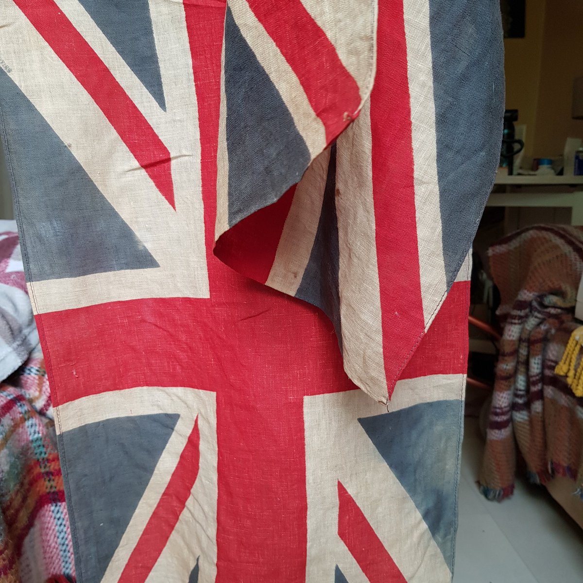 Re-using our VE day flags for the New King  &amp; Queen. Yes...they are made from coupons!  #Coronation2023