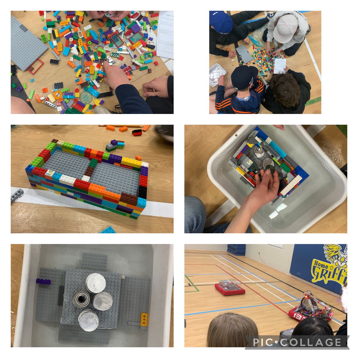 MapleGrove_PS's tweet image. This week our grade 7s had the opportunity to learn from the talented OTHS robotics team who took students through the design process this week.  Each team was challenged to build a boat from Lego to see which boat would hold the most weight.