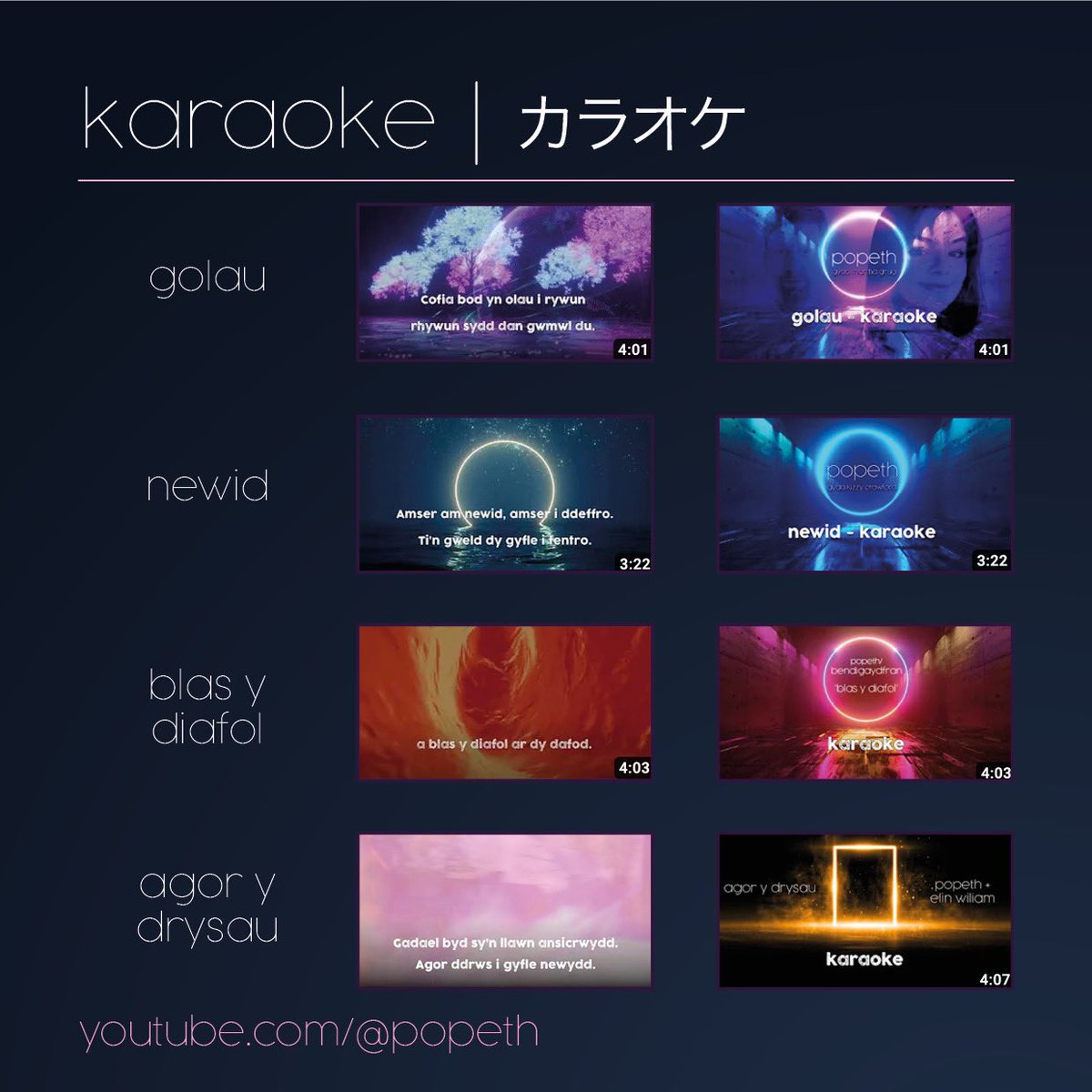 _popeth's tweet photo. Need a distraction?
Cofiwch bod na videos neis a #karaoke ar YouTube #popeth
https://t.co/mku8WnX73G
#NotMyKing https://t.co/bikPleydr3