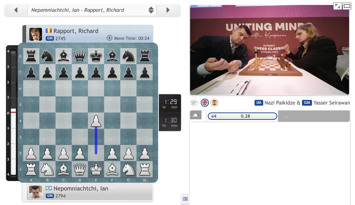 chess24.com on X: Richard Rapport has spent months plotting how to defeat Ian  Nepomniachtchi — today he gets to try himself!   #c24live #GrandChessTour  / X