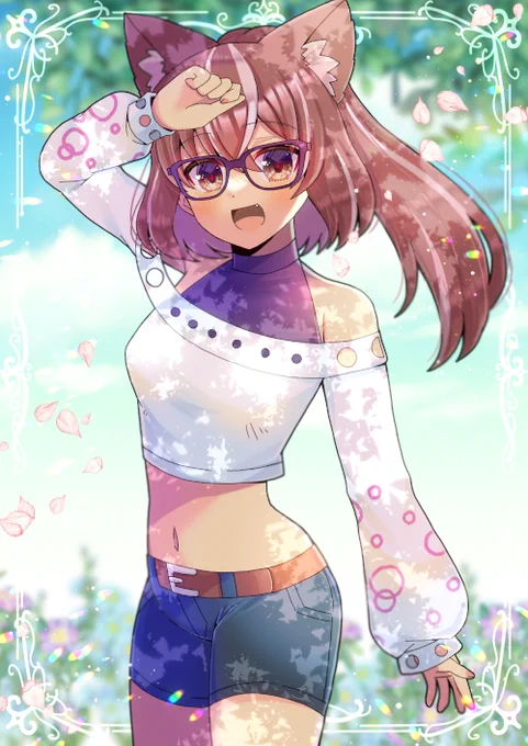 Nishi()さんのOC、Nishieさんを描かせて頂きました!リクエスト有難うございます  I drew Nishi's OC, Nishie! Thank you for your request . 
