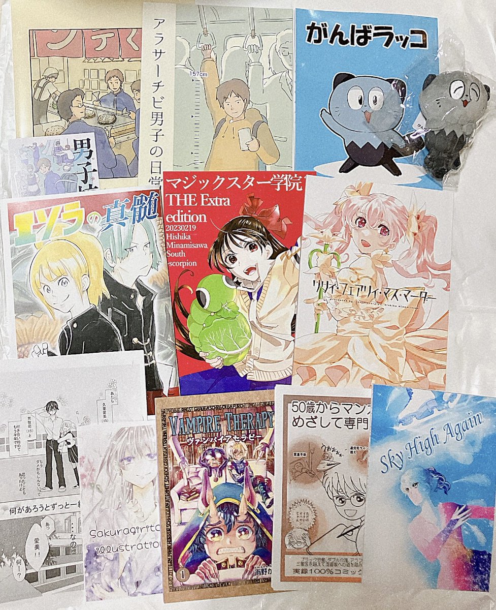 昨日は約3年ぶりくらいにコミティアへ行ってきました！戦利品たち〜✨✨
飲み会にも参加したりで活力いただきました💪✨✨ https://t.co/QI86F9CX2b