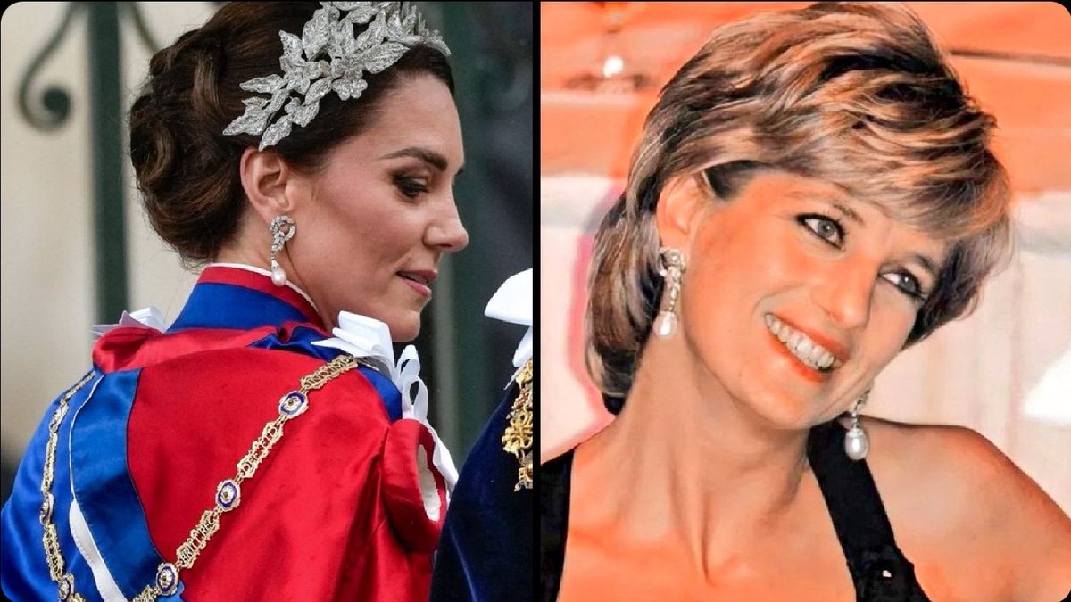 Kate usando los aretes de Diana en la coronaciónde la cara de qlo, amo! #Coronation