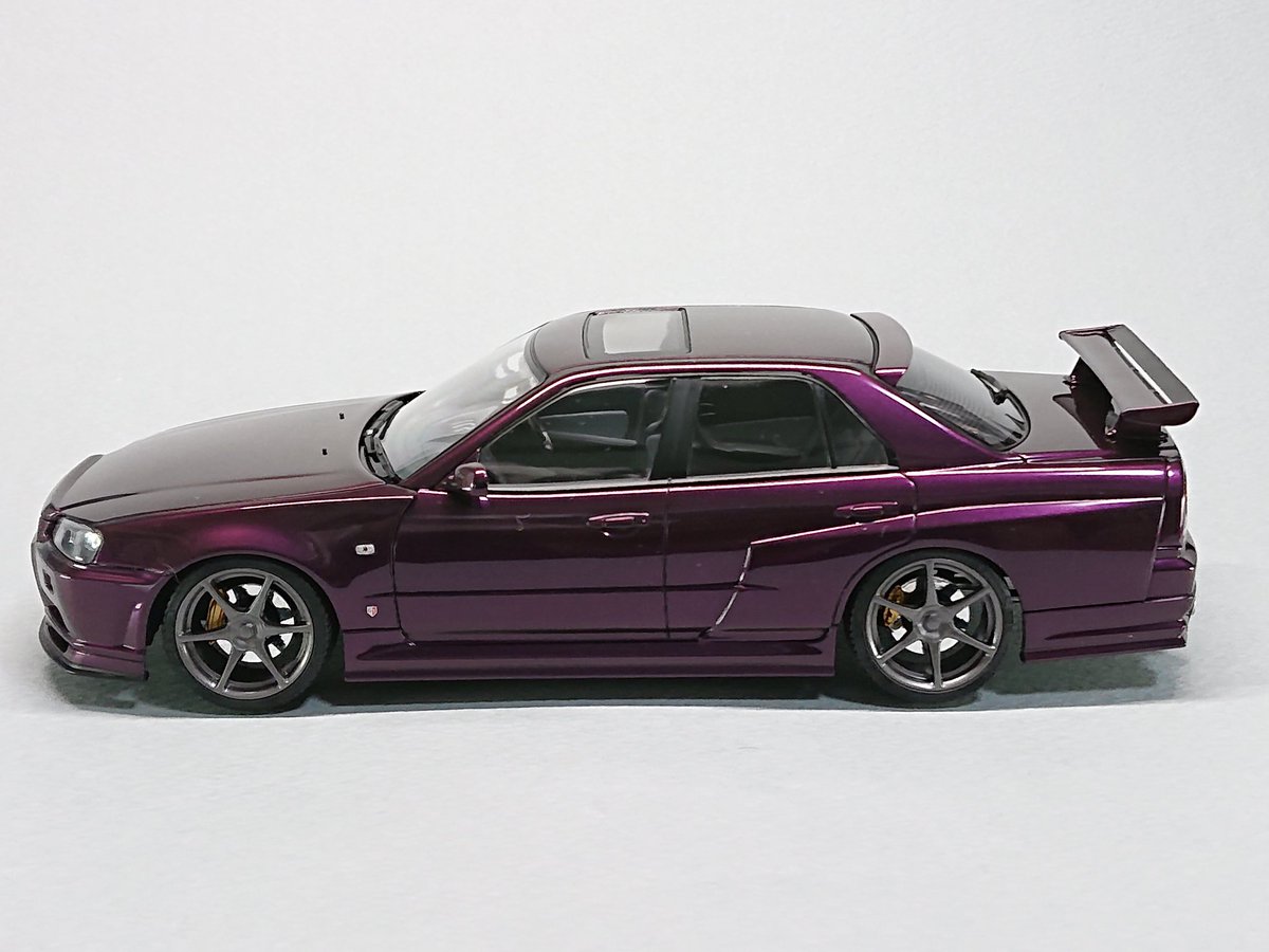tachiryo3's tweet photo. ER34スカイラインURAS完成しました！4DR-GT-Rに見える様にアレンジしました😉
#ER34 #スカイライン #ユーラス #アオシマ #プラモデル #GTR https://t.co/tqMhVx55q4