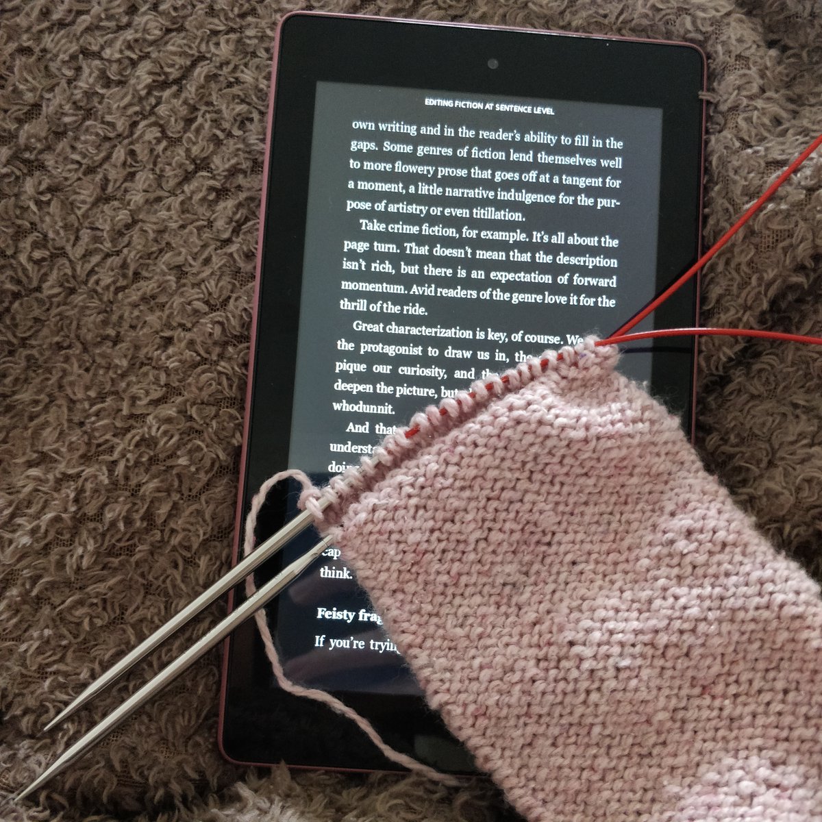 Nobody told me I could knit and read at the same time! #knitting #reading #craftbooks #