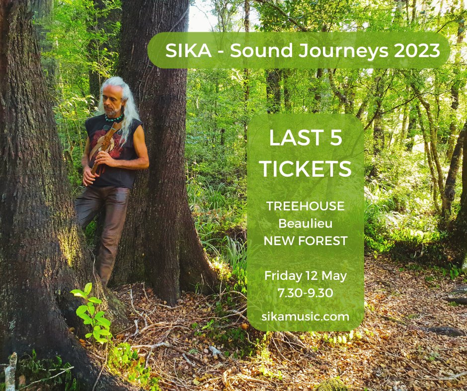 ChiClara's tweet photo. With all this talk of sovereign power, here's our King of Sound Journeys @spiritSika 
Setting off on the next leg of his UK Standing Stones Tour, in the deeply resonant Tree House in the middle of the New Forest
With only a few tickets left
Want one?
https://t.co/DSkrecj5yM https://t.co/HoRgfGFjzX
