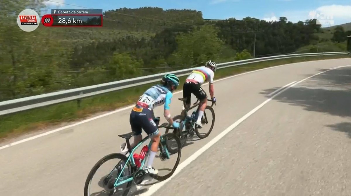 Van Vleuten is on one today! 

The ultimate never-say-die competitor!
#CouchPeloton