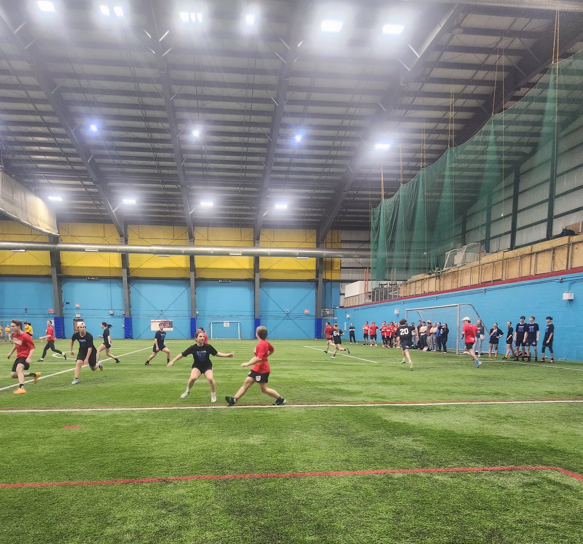 NL_ULTIMATE's tweet photo. Day one of our Sr. High Ultimate Provincial School Tournament has kicked off this morning. A great day of youth #ultimatefrisbee for participating @NLESDCA schools.
Thanks to #vscnl for helping to make the tournament happen! https://t.co/Cda6wyoZXH