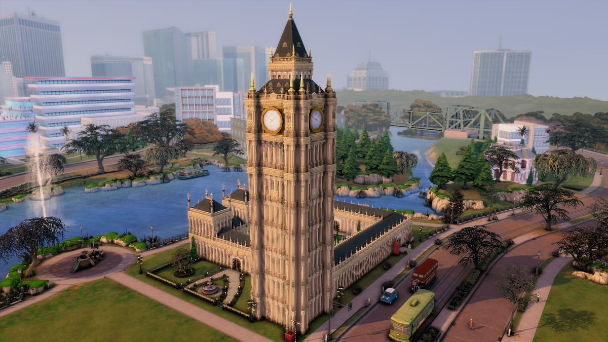 realsims_'s tweet photo. Taking advantage of the atmosphere of Charles' #Coronation  to remember this construction that I enjoyed doing so much. Want to take your Sims to England's greatest landmark? 
@TheSims #ShowUsYourBuilds #NoCC
Link: https://t.co/bPrVs49Ty0 https://t.co/hO1XfAqyzA