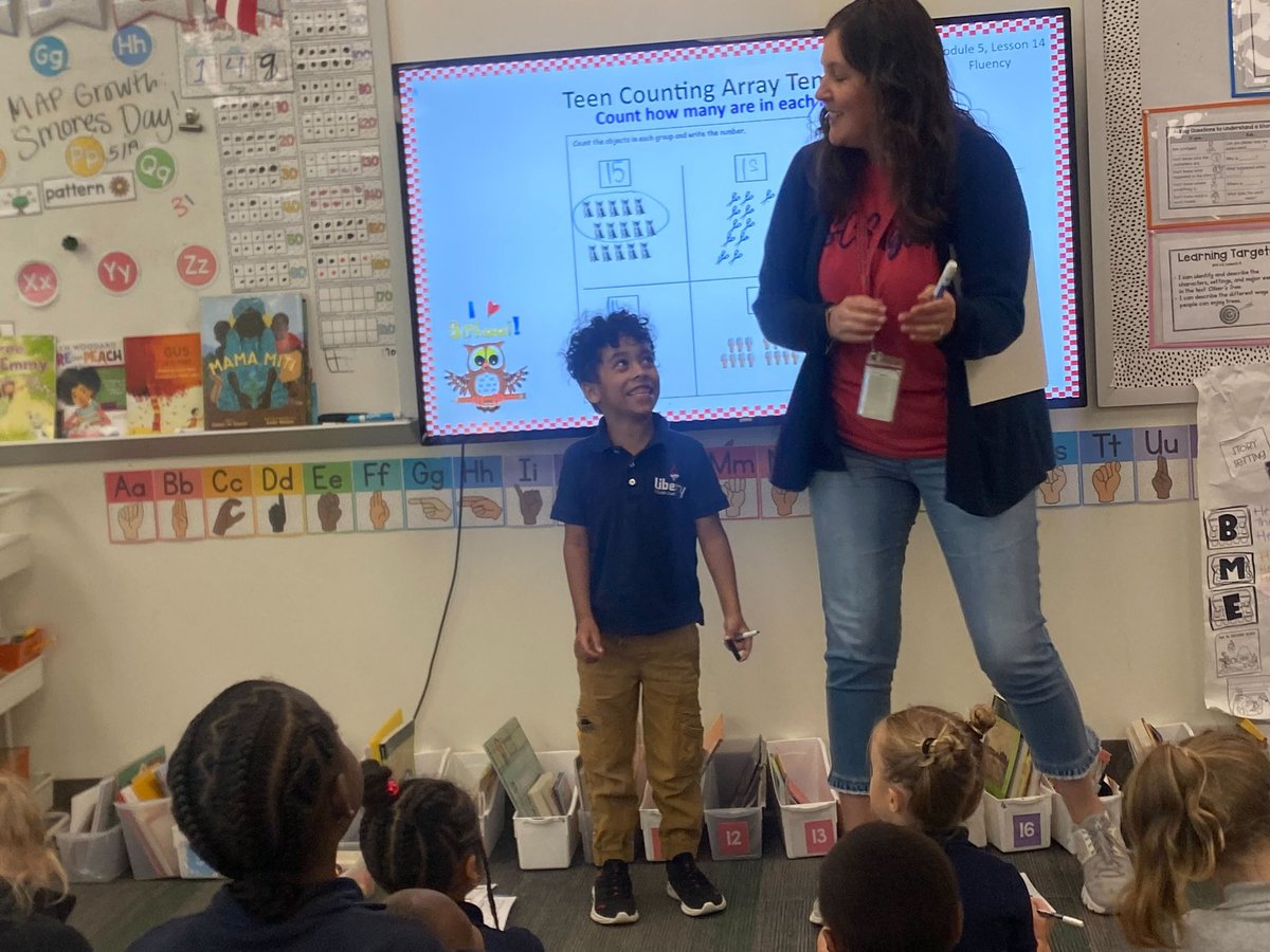 Elementary Academy Director-in-Residence Sally Harris brought the joy factor when she recently led a Eureka math lesson for the Reading Rainbow Fish Kindergarten Class or 2035. #CollectiveLeadership