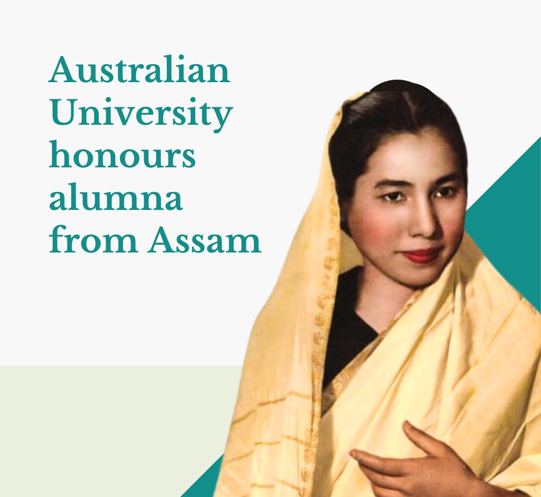 AusHCIndia's tweet photo. In a wonderful gesture, @UNSW has named its theatre after #Assam's Annada Gohain - the first woman to graduate from @UNSWChemEng. Gohain was a trailblazer on women's education and her story will continue to inspire others to pursue their dreams. #AusAlumni https://t.co/BXHIOZjgN3