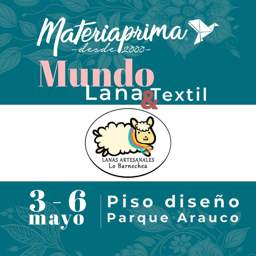 lanalobarnechea's tweet photo. Hoy último día en @ParqueArauco  tercer piso patio de diseño . Ven por tus lanas en #mundolanasytextil de @tumateriaprima #parquearauco #lanaslobarnechea https://t.co/BCTHUjdbR9