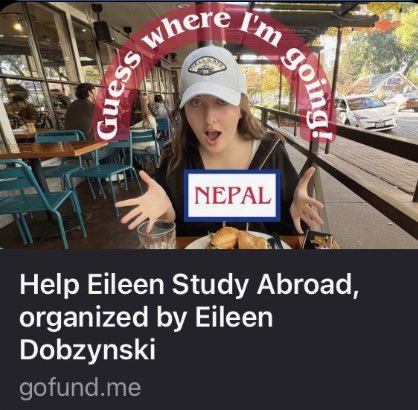 Our daughter has been selected to work on a service project in Nepal through UC Davis. We're fundraising for her trip and need about $5,000 to cover the travel costs. You can find out more information in the link, but any amount is appreciated! gofund.me/c5632893