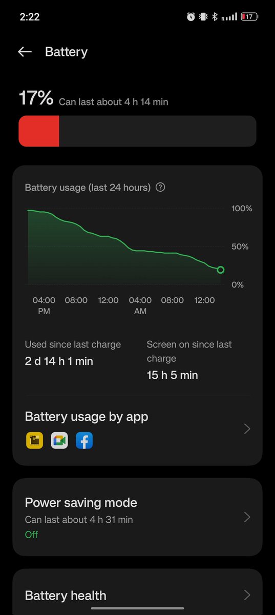 The crazy battery life on my OnePlus 11R device is blowing my mind. 🤯🔋 #OnePlus #BatteryLifeGoals #OnePlus11R #OxygenOS13 #android13 #snapdragon8plusgen1 #5000mah #OnePlusAce2 #OnePlusIndia #OnePlus11R5G #shotononeplus #flagshipphone #OnePlusbattery #Technology #OnePlus11Series