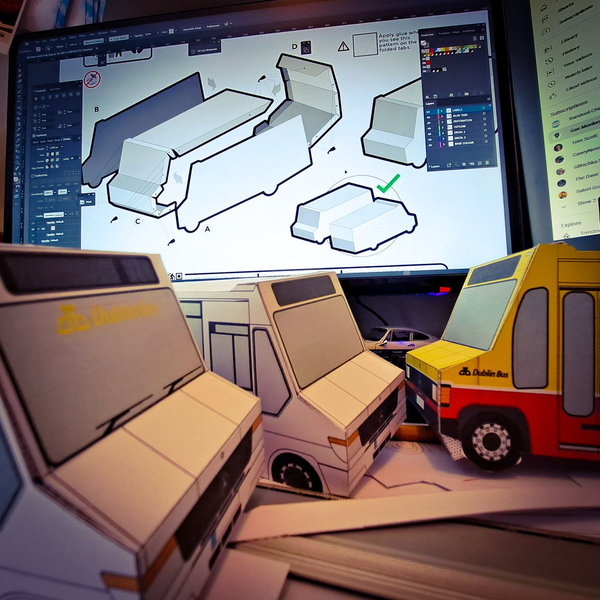 robloughlin's tweet photo. IMP-perfection 🟥🟨#comingsoon #papercraft #retro #print #design #dublinbus #cityimp #retrobus #Illustrator #adobe #hobby #red #yellow #singledecker #donnybrook #craft #GraphicDesign #graphic #livery https://t.co/GcO281AnCf