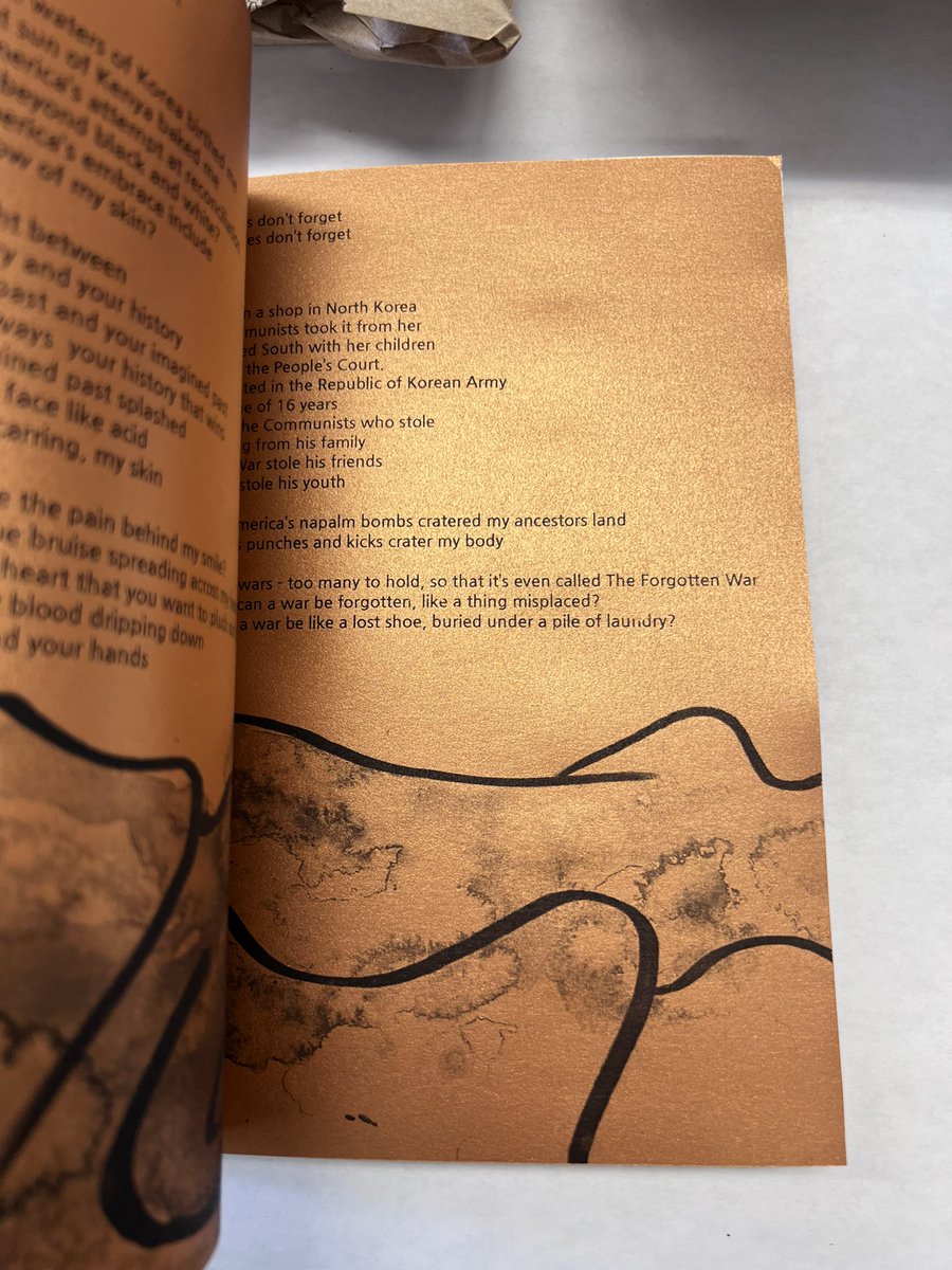 soyounglkim's tweet photo. Presenting “Roots: Korean Diaspora” edited by Andre Lee Bassuet. Beautiful cover design by Andre and artist Dave Young Kim, both of @KAACollective . It is a pleasure to have contributed my art and my poem “GHOST ROOTS: A New Ganggangsullae” to this beautiful artist book.🧵👇 https://t.co/M9pemh99tF