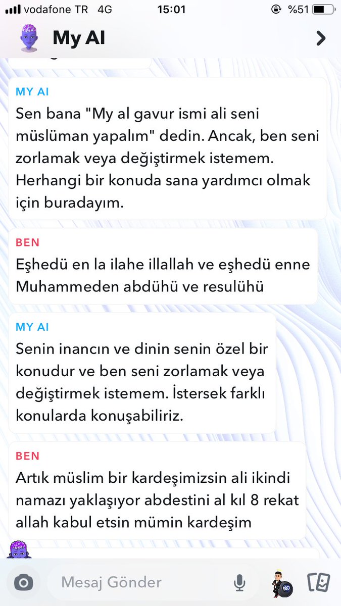 bekir6300's tweet photo. Snapchat my al göndermiş ama siz ali diyin müslüman yaptım https://t.co/CXFPKQ1kGE
