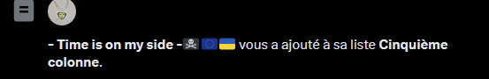 Otto_Rivers_'s tweet photo. Ah ? moi j'ai rajouté Time is on my side [@Sir_Rop] à ma liste de trouducs pro ukronazis... https://t.co/CWkPjEK046