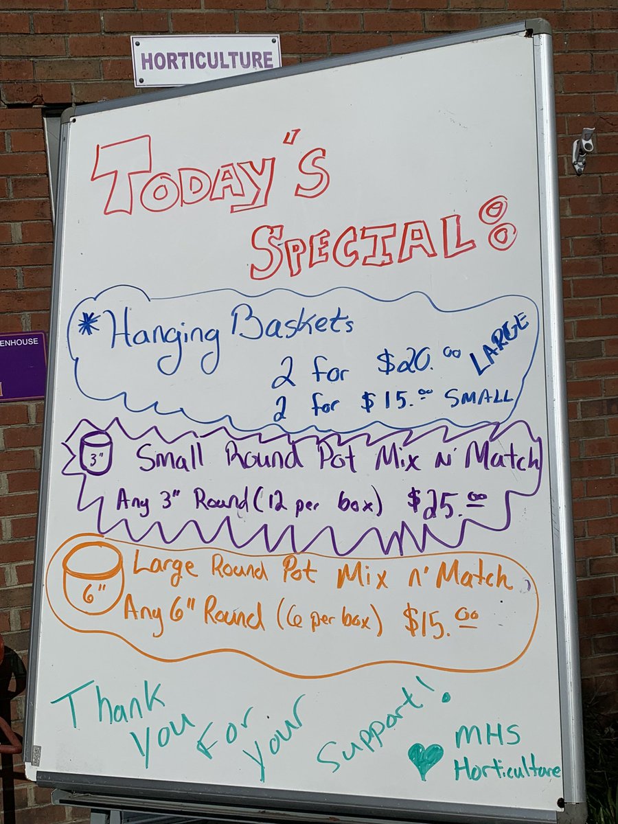 MvilleHS_ag's tweet photo. We are open today, Saturday, May 6th from 9:00am-1:00pm.  We have 3 flash sale deals for you!  Scroll the pictures below. @M_villeHS https://t.co/HM2BMKbVWC