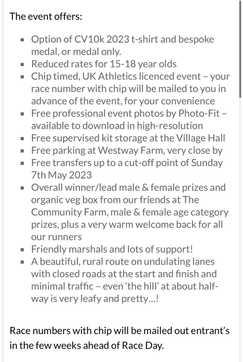 This is your 5 week warning. 

 #CV10k

<a href="/GreatWesternRun/">GreatWesternRunners</a> <a href="/SouthvilleRC/">Southville RC</a> <a href="/ClevedonAC/">Clevedon AC</a> <a href="/Somer_AC/">Somer AC Running Club</a> <a href="/TeamEGRC/">Emersons Green RC</a> <a href="/WestburyH/">Westbury Harriers</a> <a href="/Weston_AC/">Weston Athletic Club</a> <a href="/AvonValleyRun/">Avon Valley Runners</a> <a href="/TACHBristol/">TACH Bristol</a> <a href="/CorshamRC/">Corsham Running Club</a> <a href="/FromeRunClub/">Frome Running Club</a> <a href="/NorthSomersetAC/">North Somerset AC</a> <a href="/bristolwestac/">Bristol & West AC</a> <a href="/YateAC/">Yate AC</a> <a href="/CDFAthletics/">Cardiff Athletics</a>