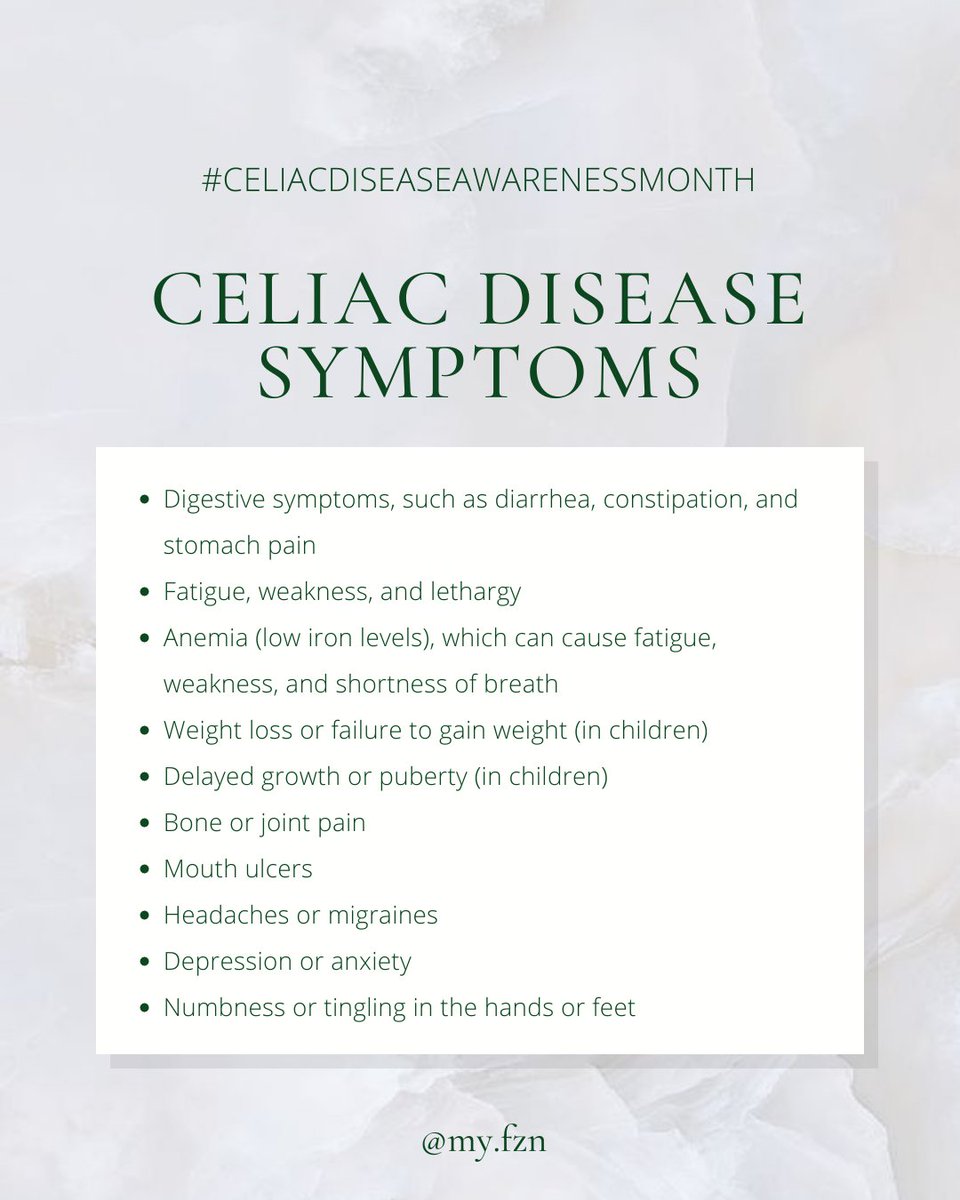 Despite affecting approximately 1 in 100 people worldwide, it is estimated that about 83% of North Americans with celiac disease are undiagnosed or misdiagnosed.⁠
⁠
#celiacdisease #celiacdiseaseawareness #glutenfreediet