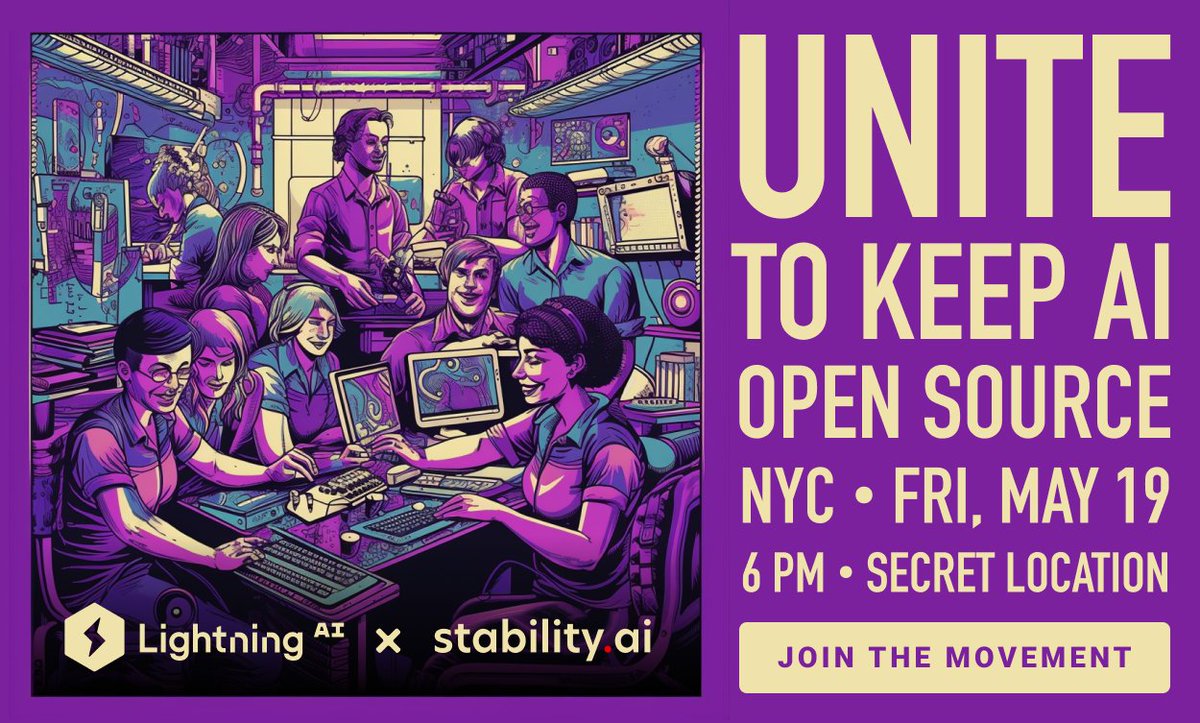 Come celebrate the power of open-source AI in our meetup with @lightningai

📆 May 19th | 6 PM
📍NYC | Secret Location

RSVP here 👉 partiful.com/e/AqsGTfRFmbCg…