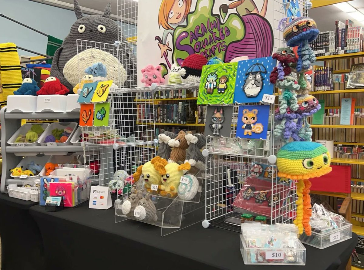 sarah2crafts's tweet photo. Be sure to come see us at NovelCon at the Centre County Library today! We will be here from 10AM to 3PM. #smallbusiness #smallcreater https://t.co/Z1KQjrAtvv