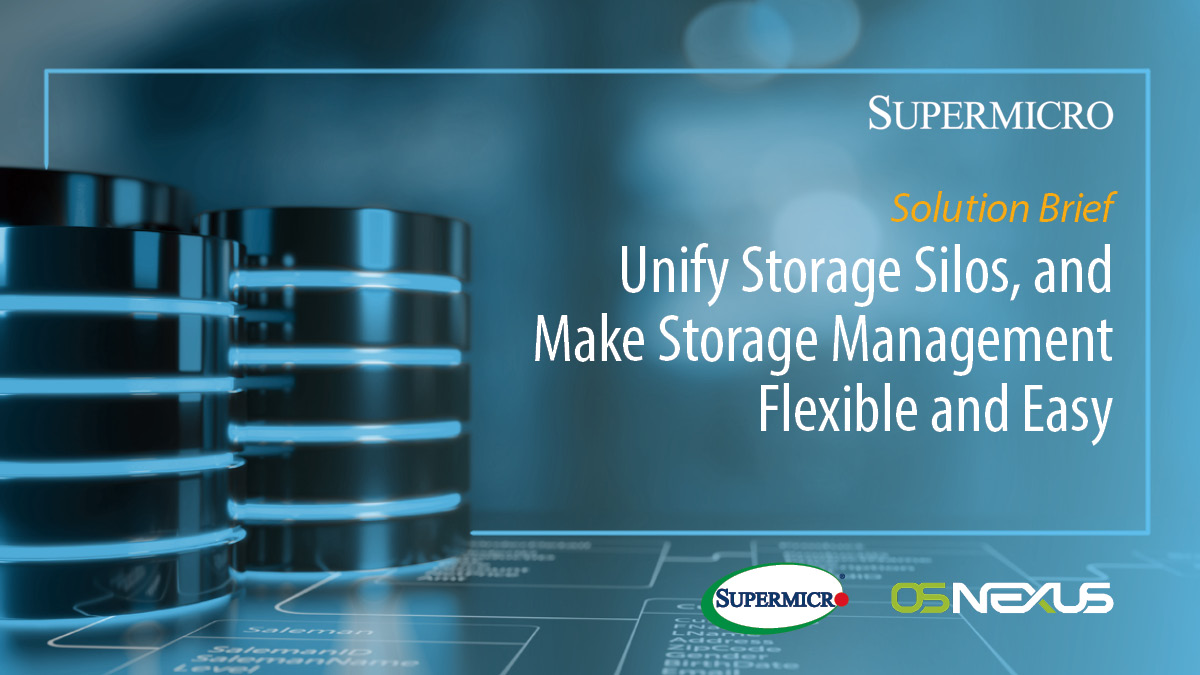 Supermicro Delivers File, Block &amp; Object Storage Solutions with OSNexus QuantaStor. 

Read more: hubs.ly/Q01NL4Yb0

#Supermicro #OSNexus #HighPerformance #StorageManagement