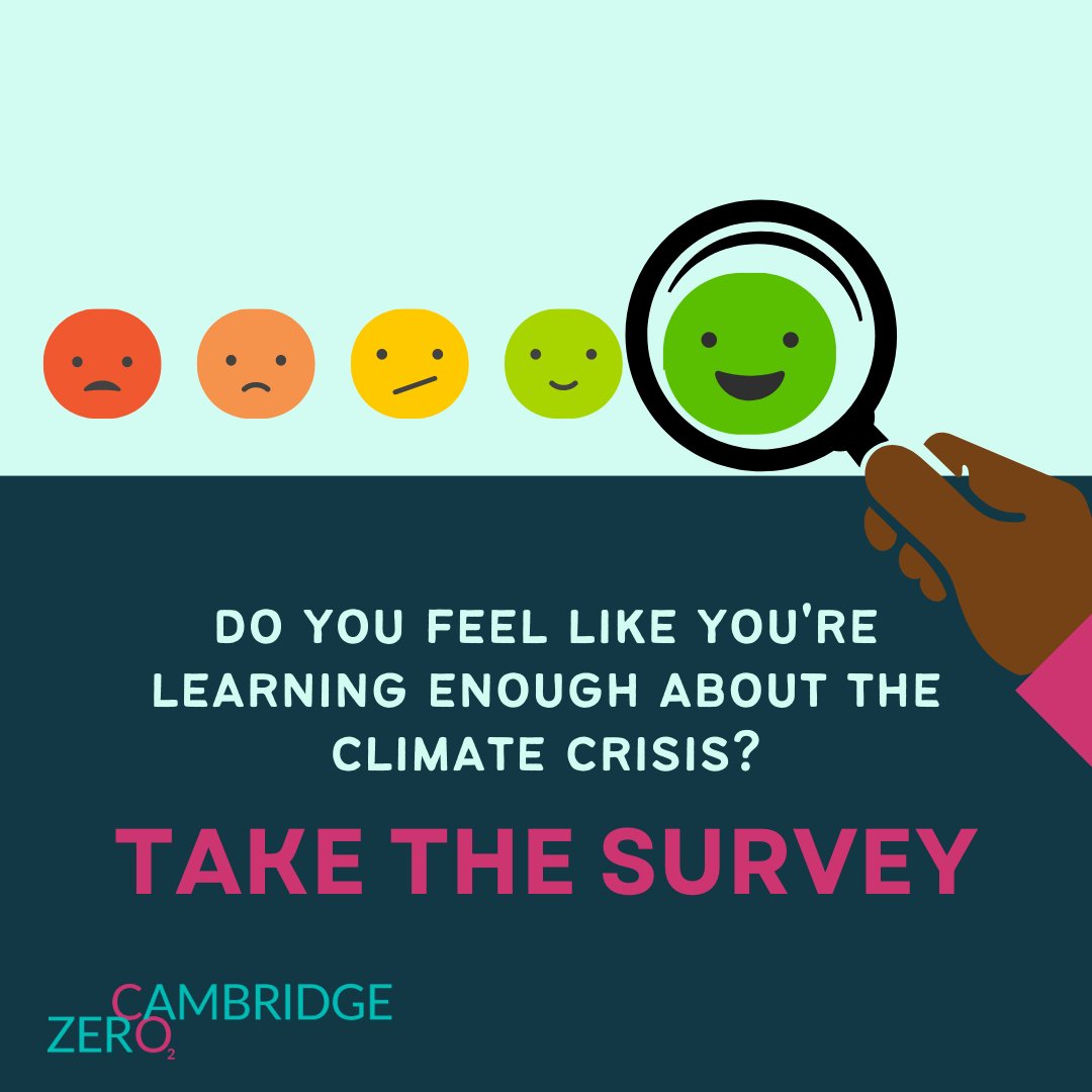 CambridgeZero's tweet photo. 🌍📝 Calling all Cambridge students! 👨‍🎓 Share your thoughts on climate education and shape the future of sustainability initiatives. 

Take the survey now, it only takes 5-10 mins! https://t.co/IKFHDnBMC2

#CambridgeZero @CambridgeSust @Cambridge_Uni @yourcambridgesu https://t.co/5a3VPUycm6