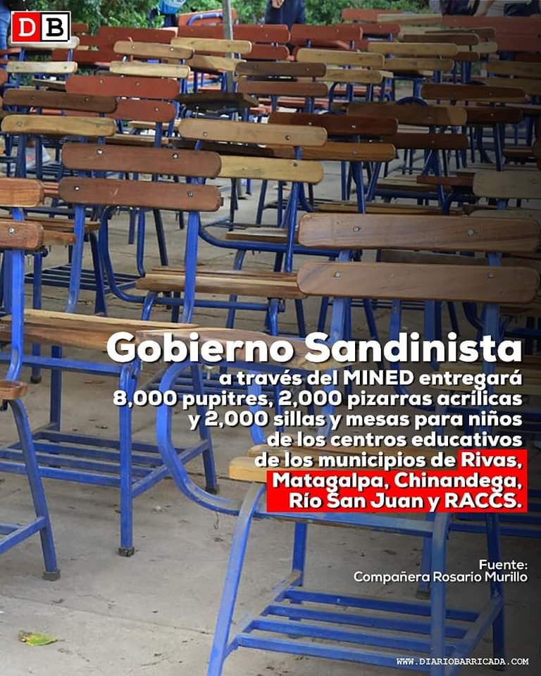 #UnidosEnVictorias 
Nuestro gobierno sigue garantizando el acceso a una educación gratuita y de calidad, seguimos en restitución de Derechos para cada Nicaragüense 🇳🇮
#Nicaragua