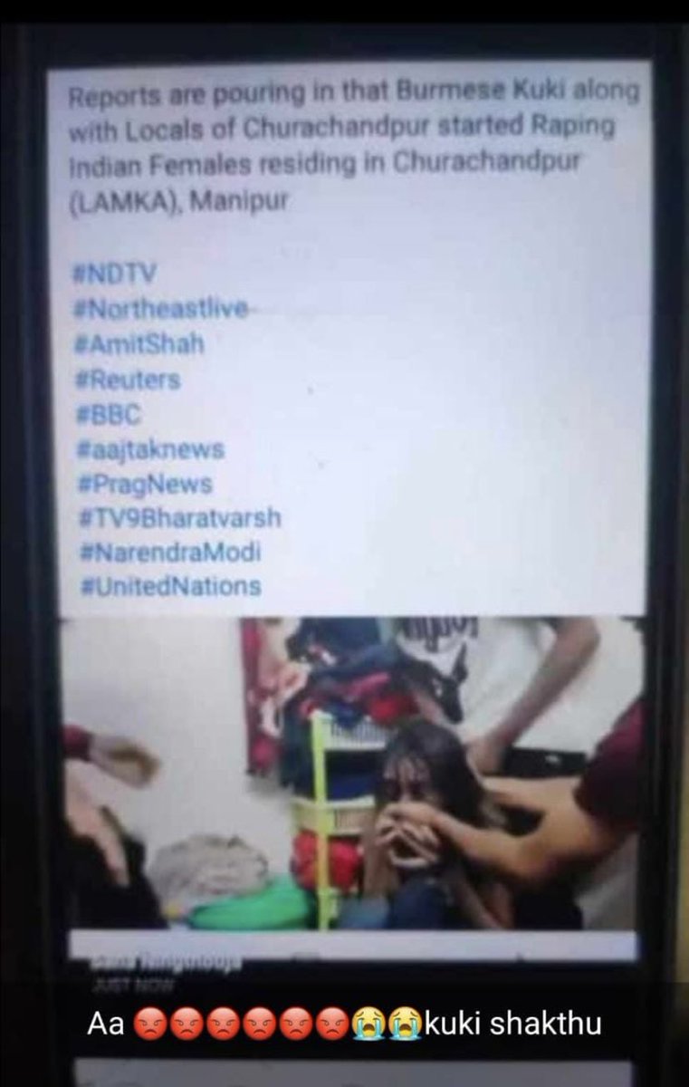 yunglean87's tweet photo. Meiteis first circulated fake news claiming #Kukis raped meitei women when in reality they r shamelessly using a bangaladeshi gangrape case. This video went viral back in 2021 #ndtv #IndianNews #Manipur #eastmojo https://t.co/9mGBVBvkT7