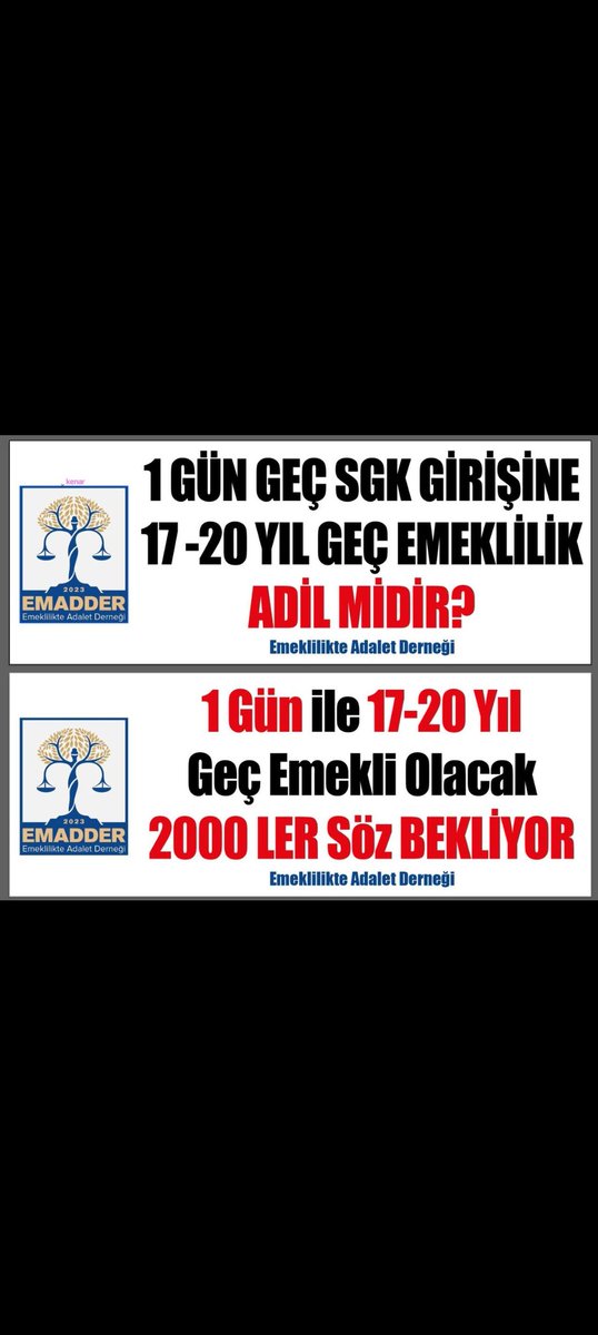 Küçük esnafın prim günü bugün itibariyle 7200 güne indirildi ❗❗❗
Demekki neymiş isteyince düzenleme yapılabiliyormuş ❗❗❗2000'liler de Adil ve Eşit bir düzenleme bekliyor ❗❗❗
<a href="/EmadDernegi/">EMEKLİLİKTE ADALET DERNEĞİ ⚖️</a>
#2000LerSözBekliyor