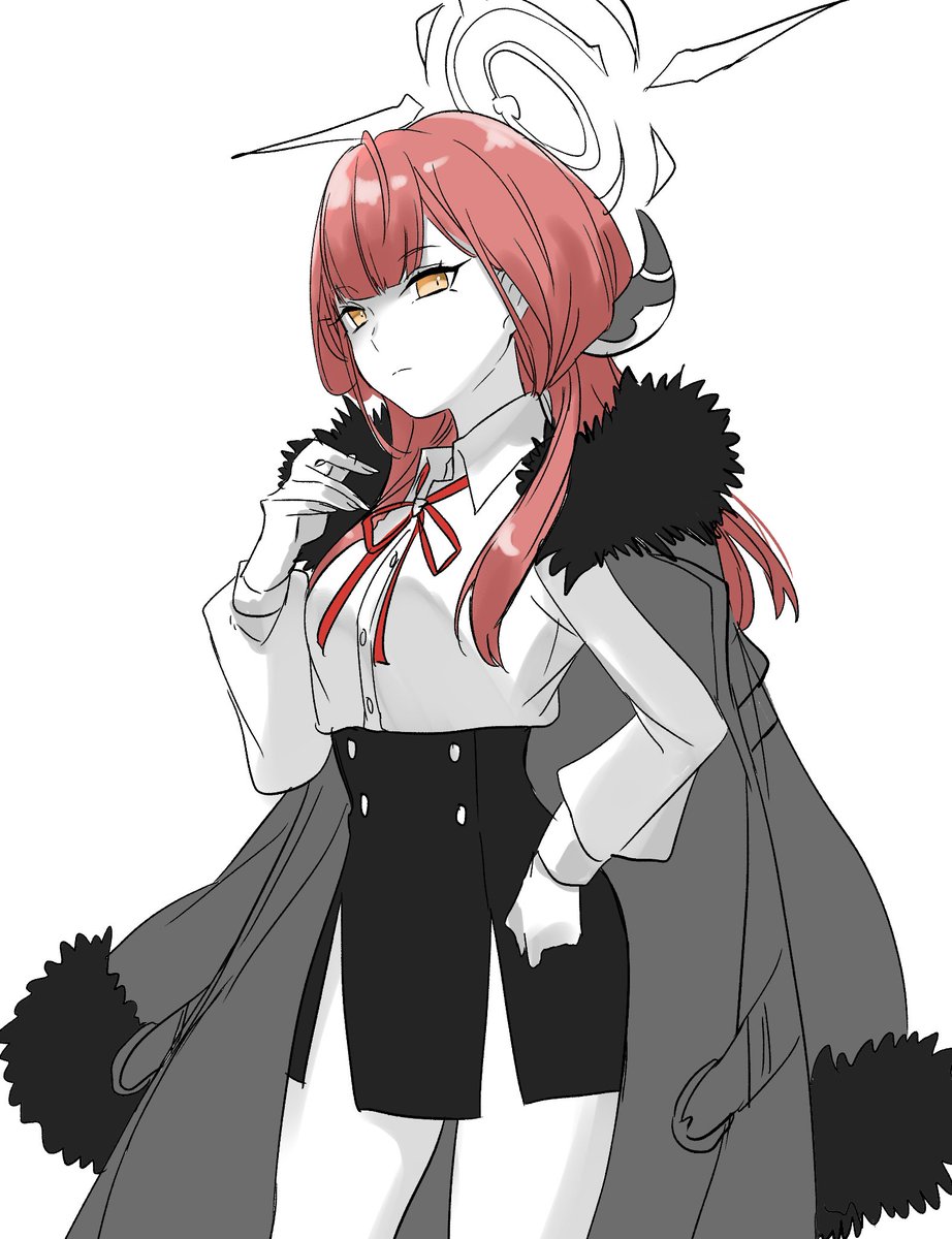 陸八魔アル(ブルアカ) 「」|くろめのイラスト