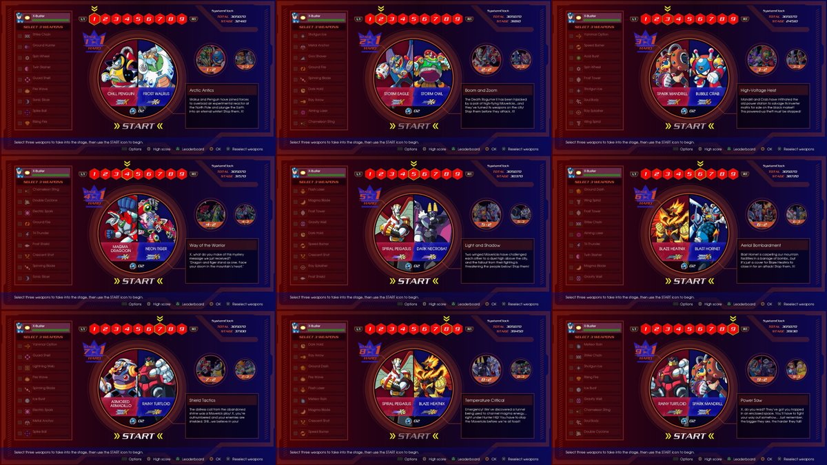 SystemClock's tweet image. 観測範囲で銀河初の、2Dアクションロックマンコレクションの公式挑戦状全制覇ですわ～先駆者いたらごめんですわ～
クラコレチャレンジ全金メダル、アニコレXチャレンジハード特殊武器無し、ダブコレZチェイサー全ZZですわ～（クラコレは一番難しいとこのスクショ）