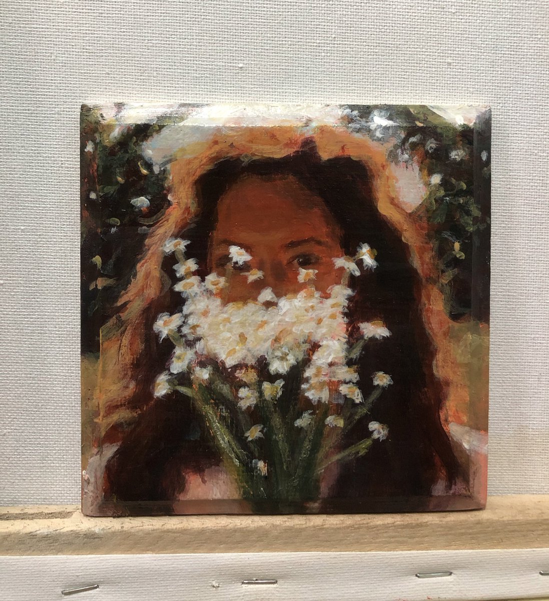 Acrylic on wood.12x12 🌼