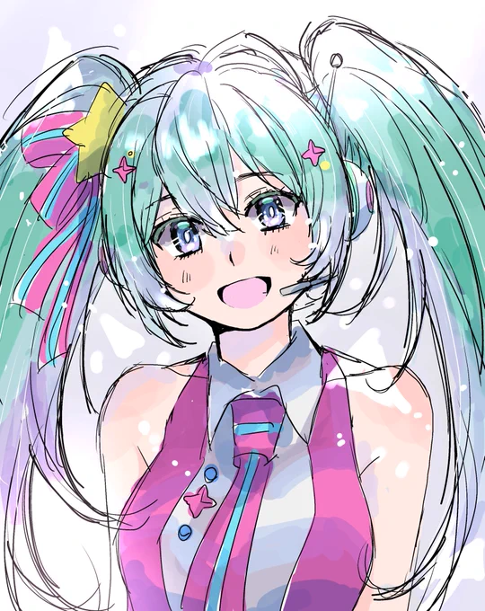 まいねむさんのスペースで描いたミクさん